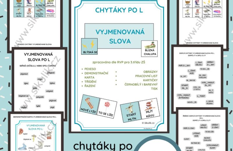 VYJMENOVANÁ SLOVA CHYTÁKY PO L