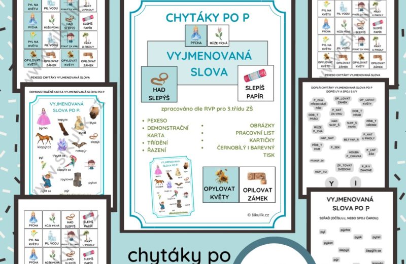 VYJMENOVANÁ SLOVA CHYTÁKY PO P