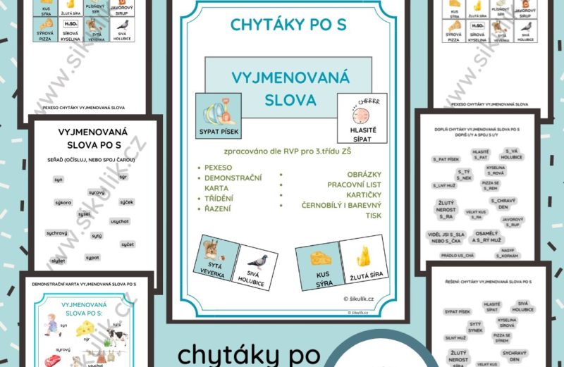 VYJMENOVANÁ SLOVA CHYTÁKY PO S